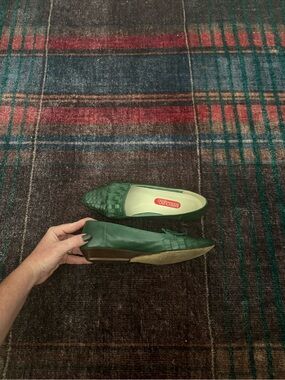 Bandolino Green Woven Leather Flats